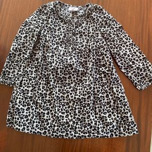 Grey & black corduroy leopard dress